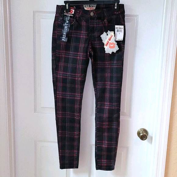 Hot Kiss Pants - Skinny plaid pants
